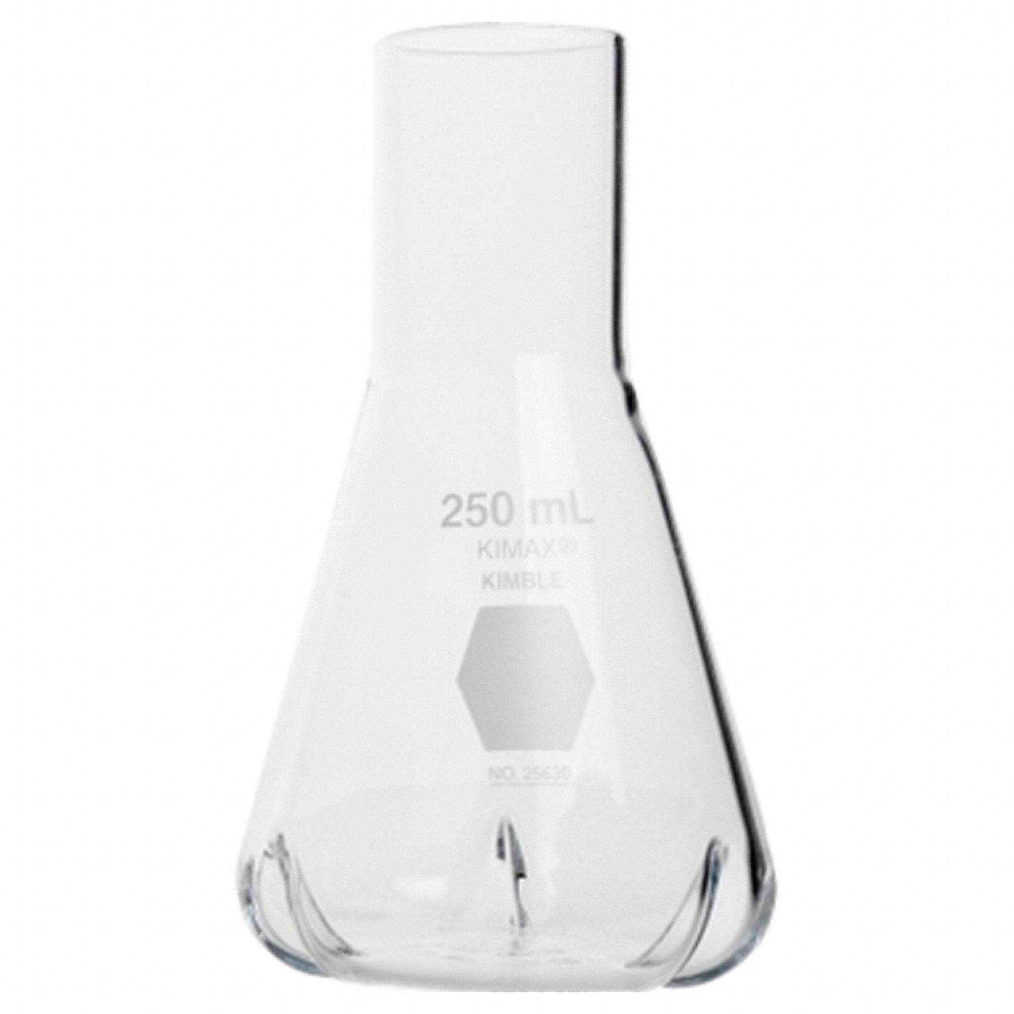 Erlenmeyer Flask: Borosilicate Glass, 500 mL Capacity - mL, 16.9 fl oz Capacity - oz, Graduated, A