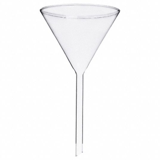 Glass, 20.28 fl oz Capacity - oz, Long Stem Funnel - 52NF21|28980-150 ...