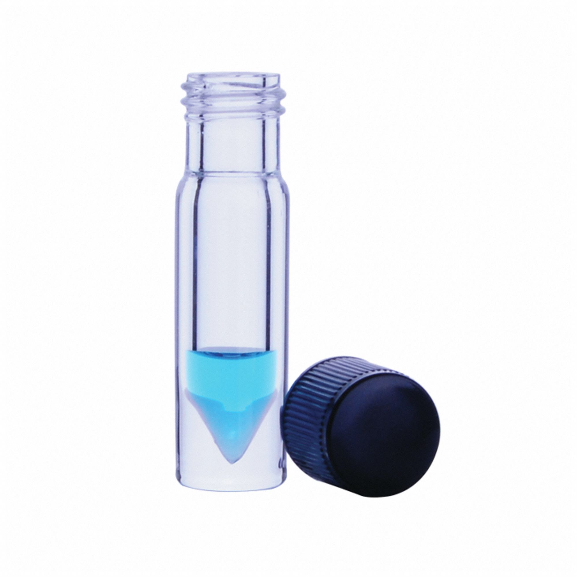 Borosilicate Glass, 2 mL Capacity - mL, High Recovery Vial with Cap ...