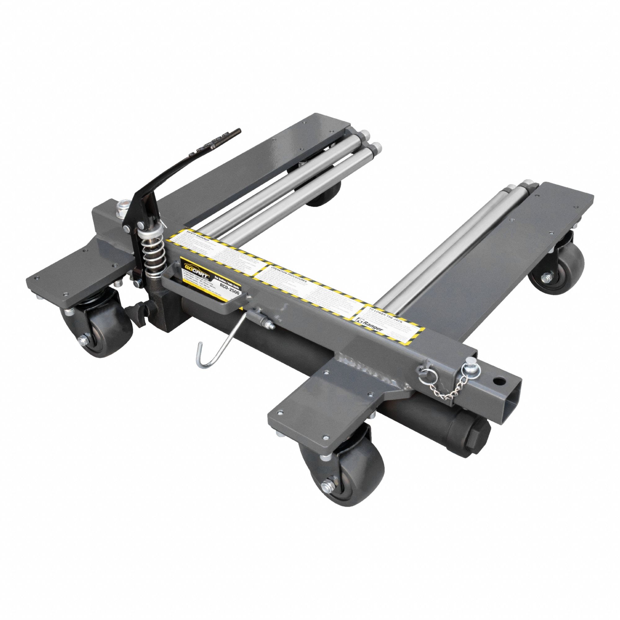 Vehicle Dollies: Heavy-Duty, 2, 500 lb Lifting Capacity, 24 1/2 in x 24.1/2 in x 6 in, Steel