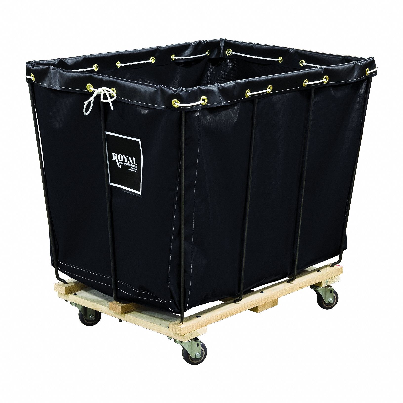 Basket Truck: Vinyl Liner, Black, (2) Rigid/(2) Swivel, Corner, 30 in Overall Lg