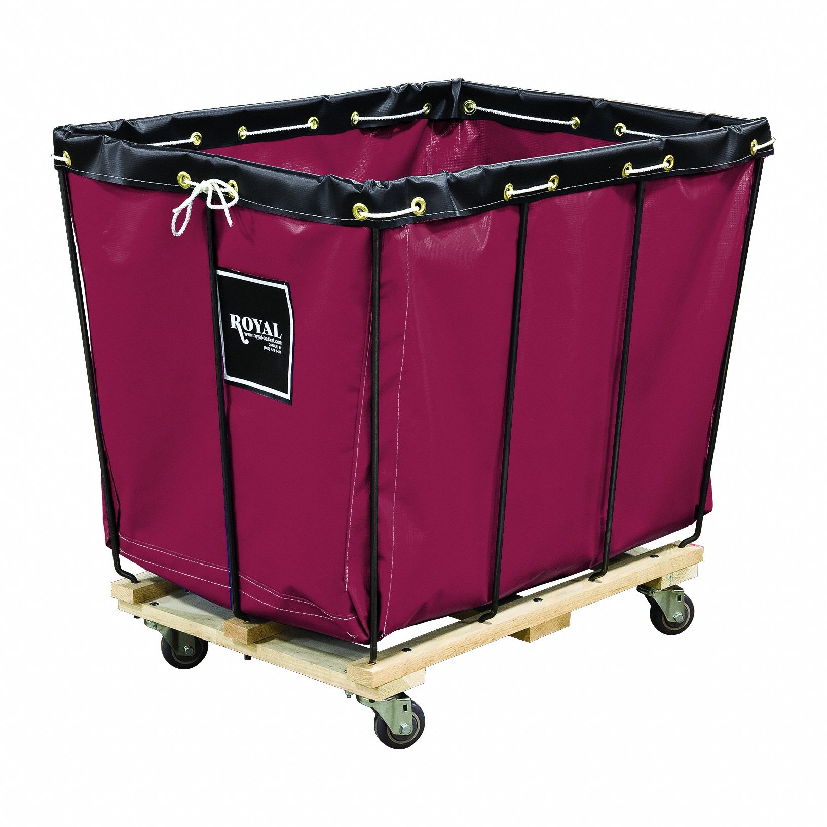 Basket Truck: Vinyl Liner, Maroon, (4) Swivel, Corner, 10 bu Truck Capacity