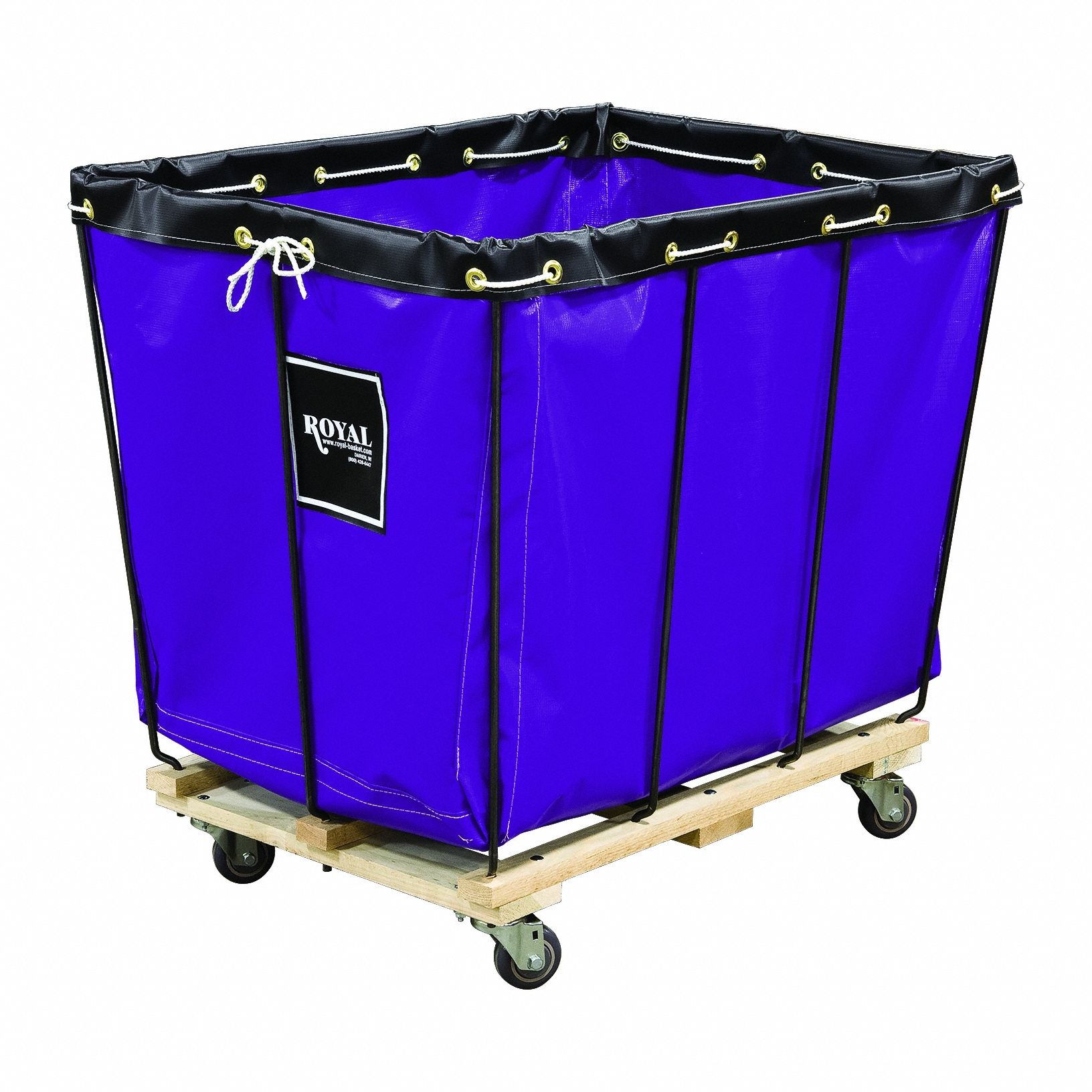 Basket Truck: Vinyl Liner, Purple, (2) Rigid/(2) Swivel, Corner, Std Truck, Wood