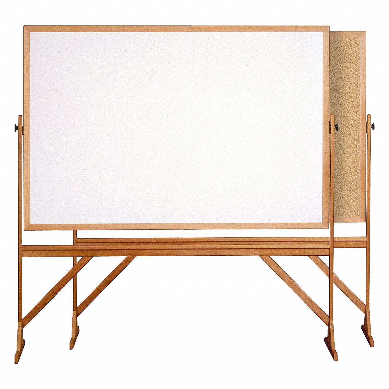Combination Board: Melamine Dry Erase Board, Cork Bulletin Board, 71 3/4 in Overall Ht