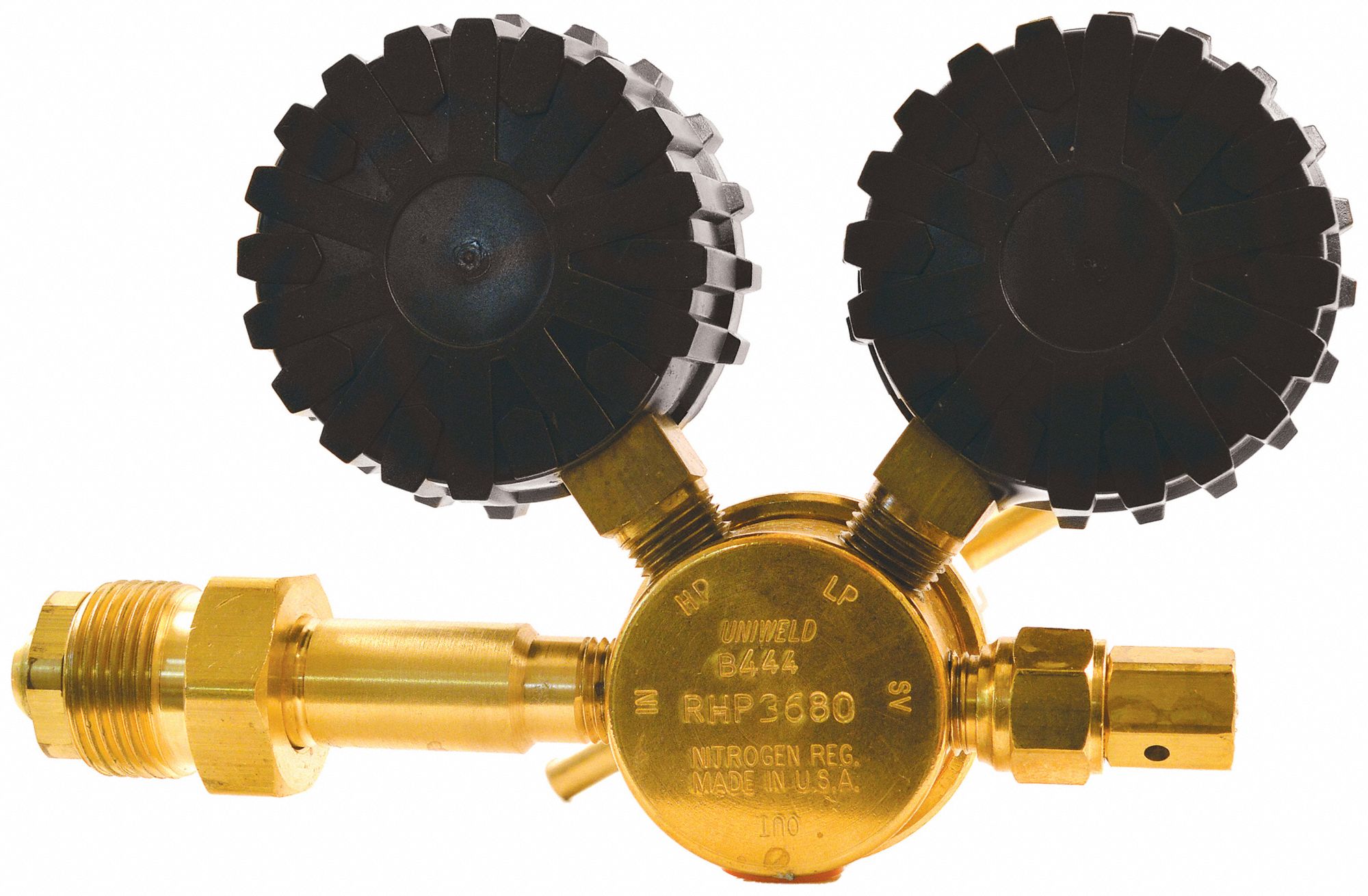 UNIWELD Specialty Gas Regulator Single Stage, CGA 680 Inlet, 1/4 in