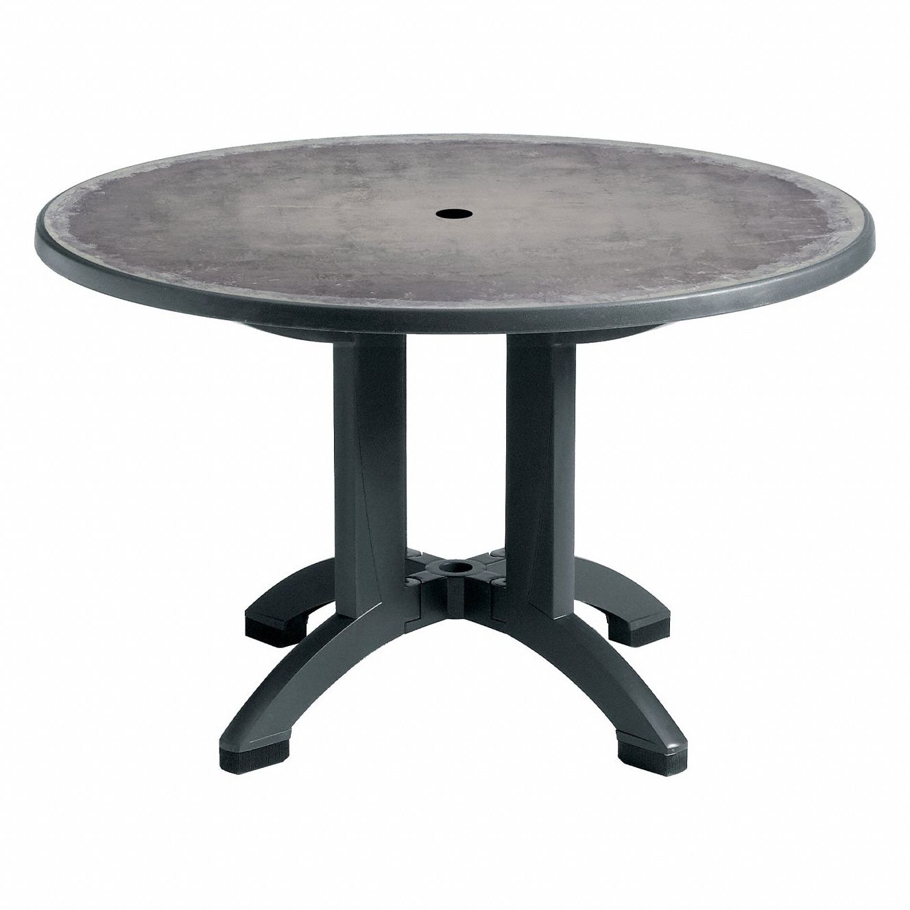 Folding Patio Table 48 in Dia Charcoal