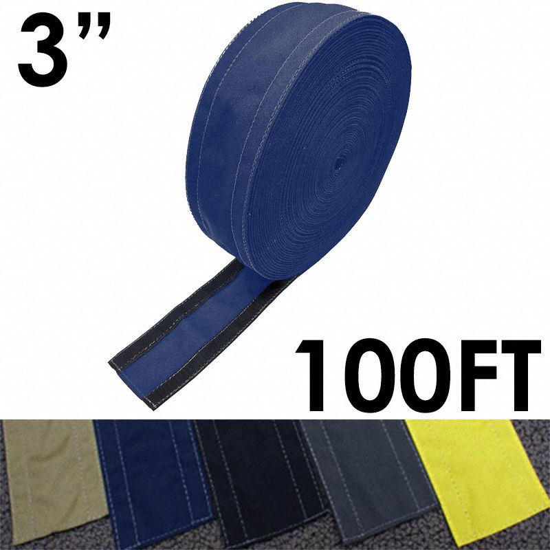 Cable protector: 3 in Overall Wd, 100 ft Lg, Nylon, Blue