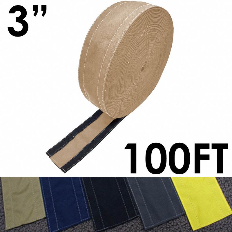 Cable protector: 3 in Overall Wd, 100 ft Lg, Nylon, Taupe