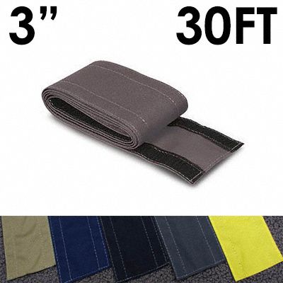 Cable protector: 3 in Overall Wd, 30 ft Lg, Nylon, Gray
