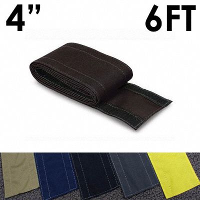 Cable protector: 4 in Overall Wd, 6 ft Lg, Nylon, Black