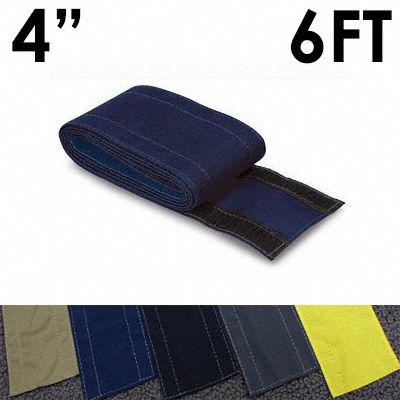 Cable protector: 4 in Overall Wd, 6 ft Lg, Nylon, Blue