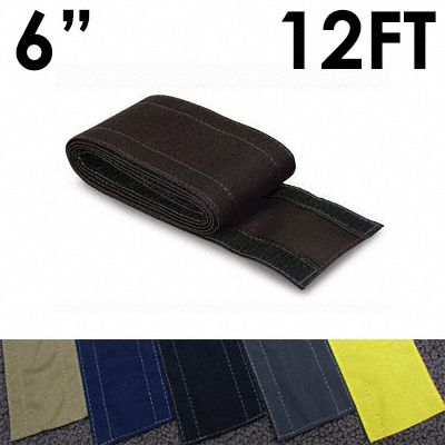 Cable protector: 6 in Overall Wd, 12 ft Lg, Nylon, Black