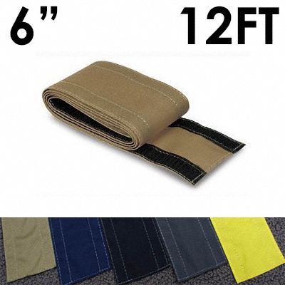 Cable protector: 6 in Overall Wd, 12 ft Lg, Nylon, Taupe