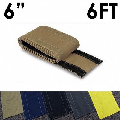 Cable protector: 6 in Overall Wd, 6 ft Lg, Nylon, Taupe