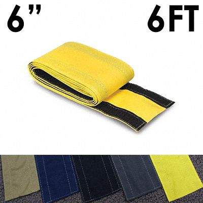Cable protector: 6 in Overall Wd, 6 ft Lg, Nylon, Yellow
