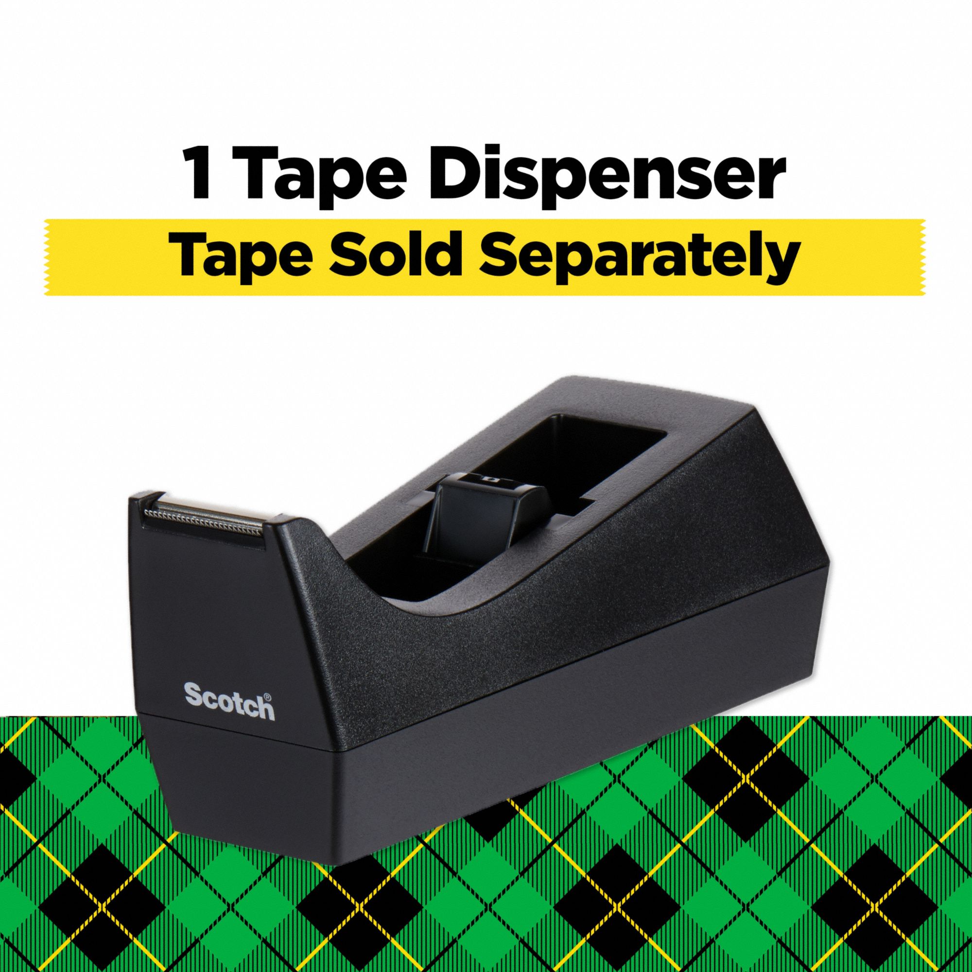 Desktop Tape Dispenser Weighted Base Blk