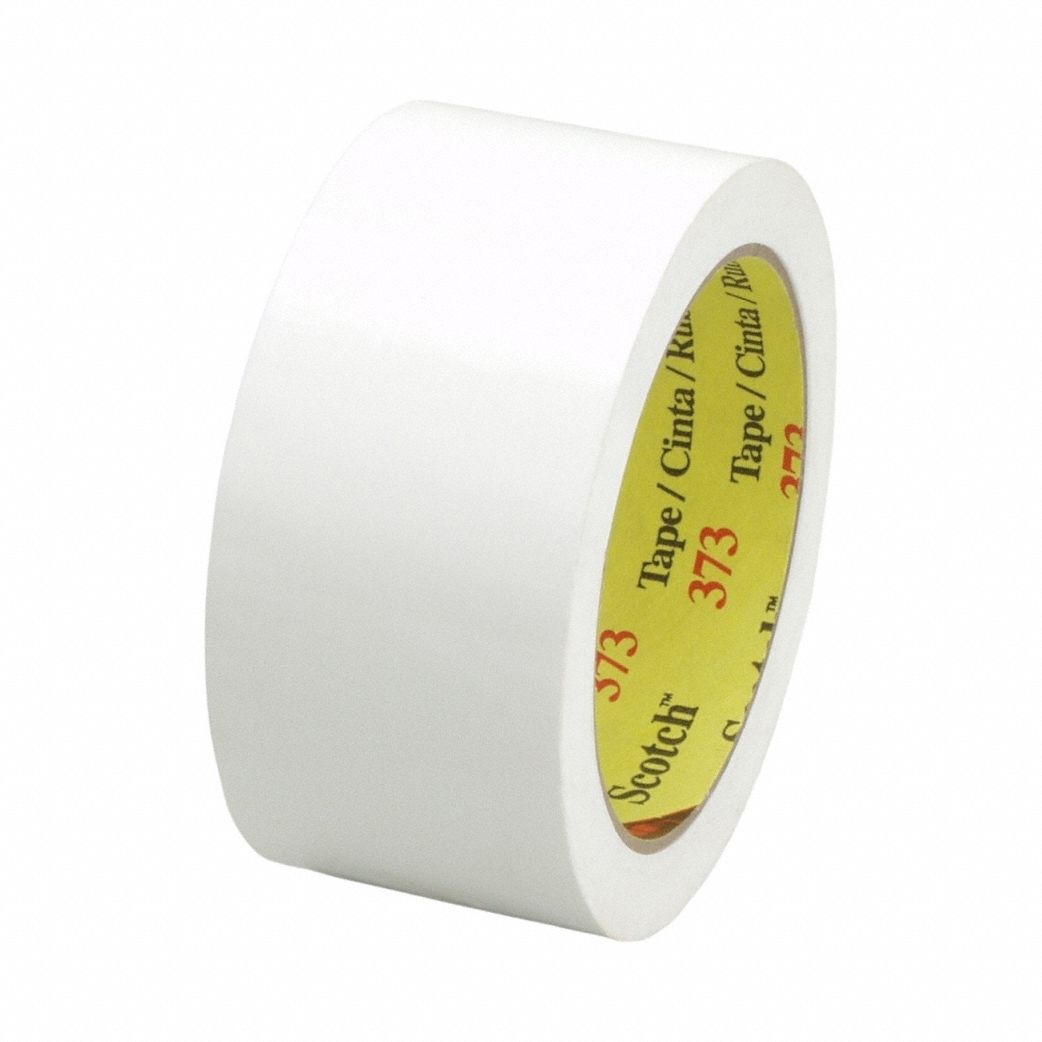 Color Coding Tape: 2.5 mil Tape Thick, White, 2 in x 55 yd, 373