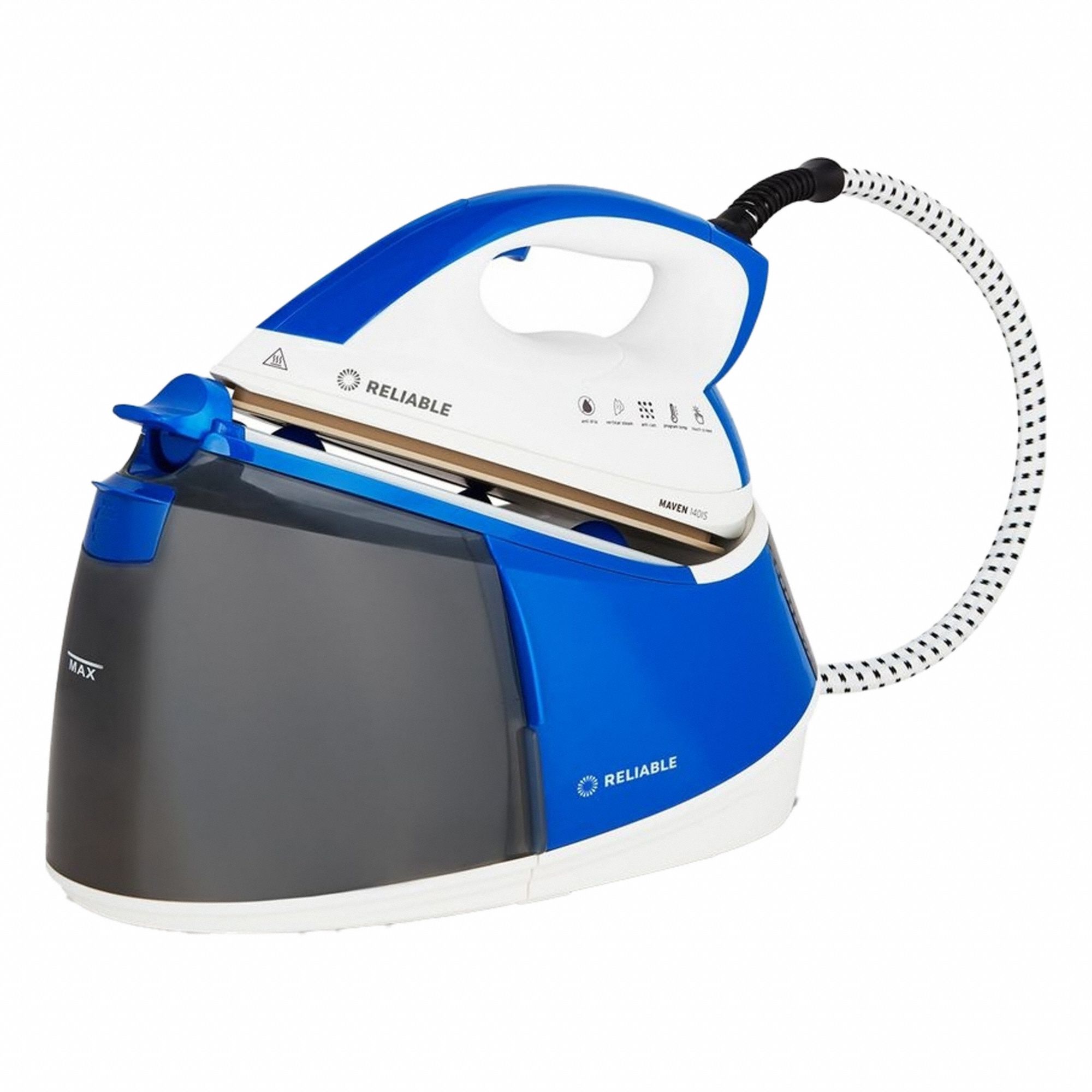 Home Steam Iron: 1, 500 W Watt @ 120V, 1.5 L Water Capacity, Pivoting