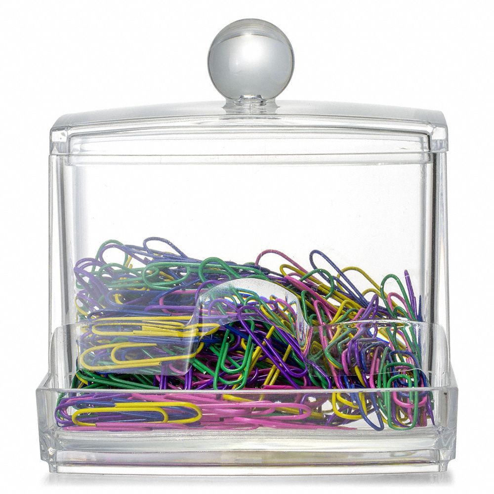 Self-Dispensing Paper Clip Holder Clear