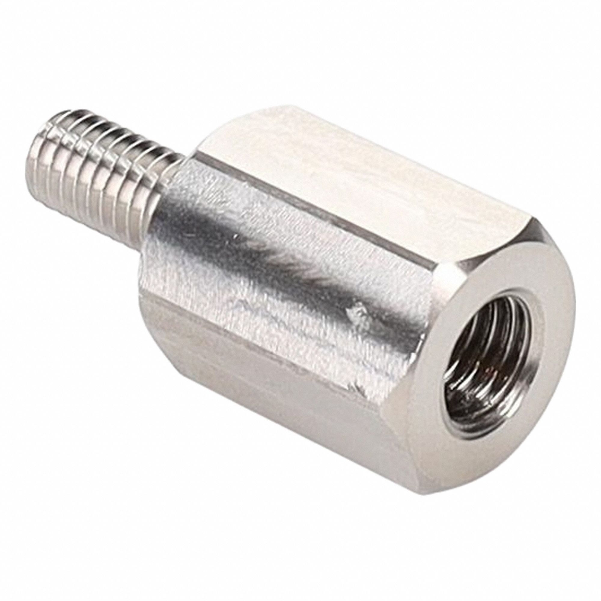 Hex Adapter: Male x Female, Metric to Metric, M6x1.00 Male Thread Sz, M8x1.00 Female Thread Sz, 6061