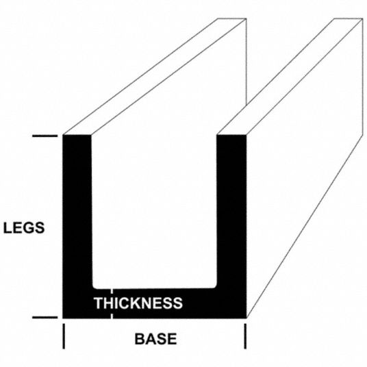 GRAINGER APPROVED Aluminum Channel 6063 795MM27801_48_0 Grainger