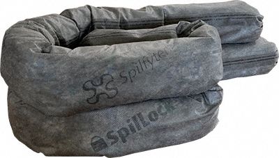 Sorbent Sock: Polypropylene Filler /Polypropylene Skin, 4 in x 48 ft, No Connector, 15 PK