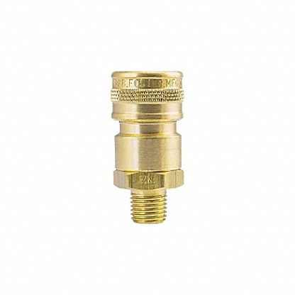 Socket Strght Thru Snap-Tite Brass 1/4