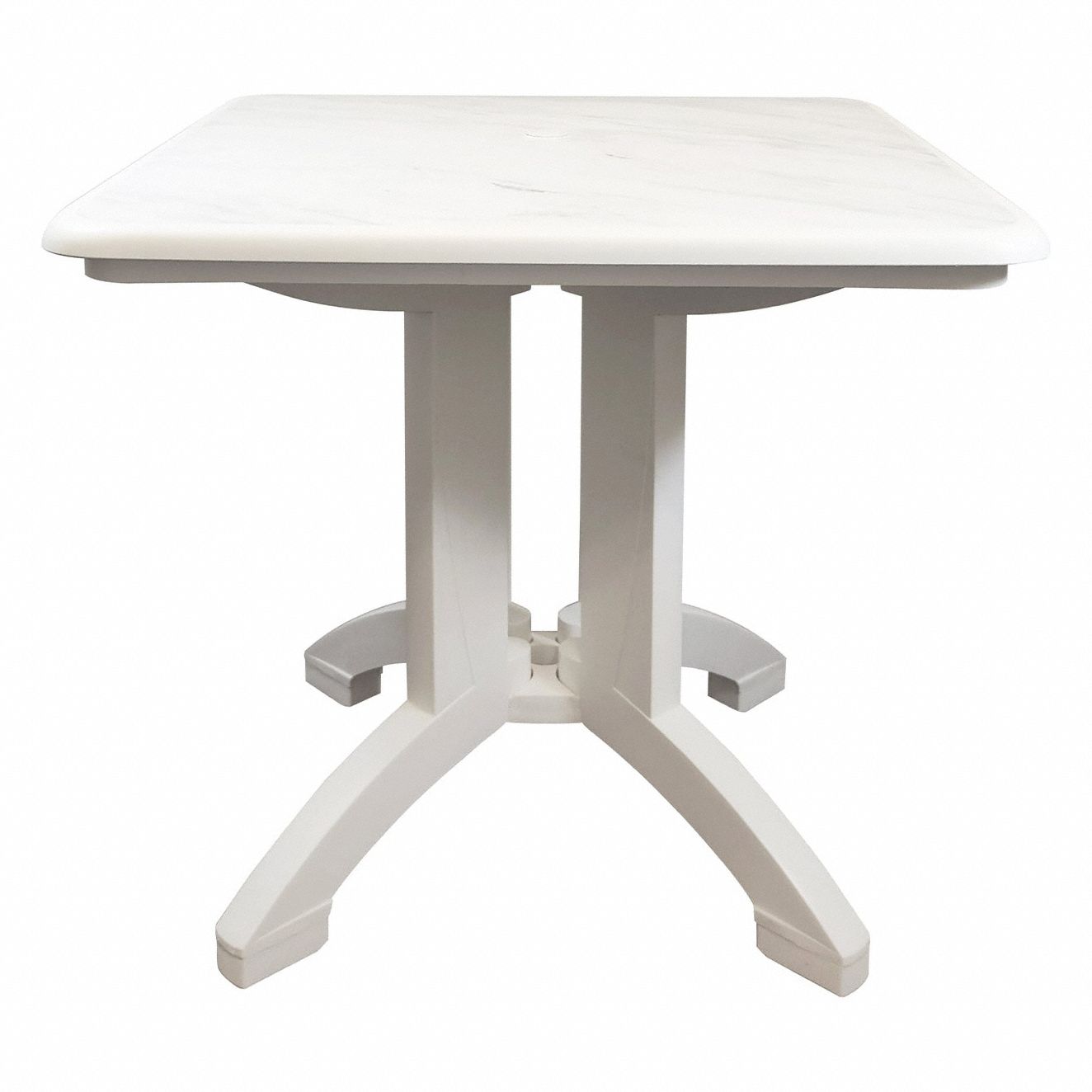 Folding Patio Table 32 in L White