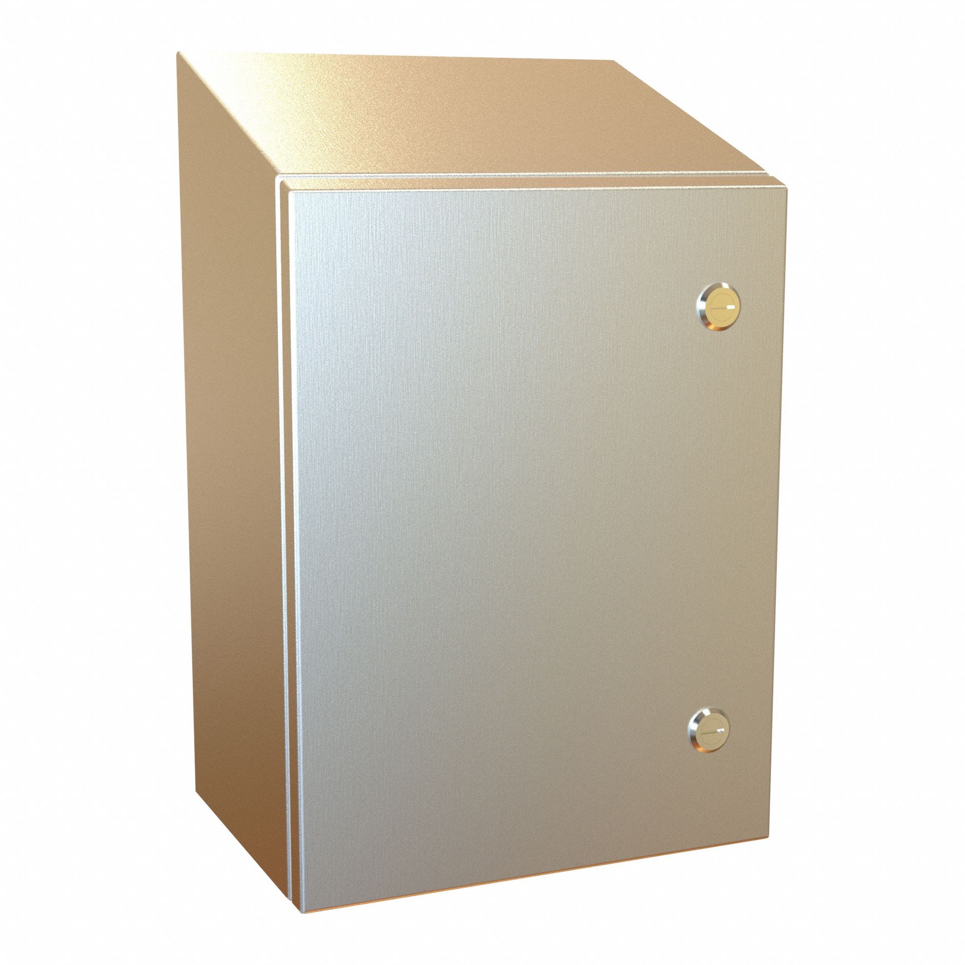 Electrical Enclosure: 304 Stainless Steel, 16 in x 12 in x 8 in, NEMA 12/13/3R/4/4X, Hinged
