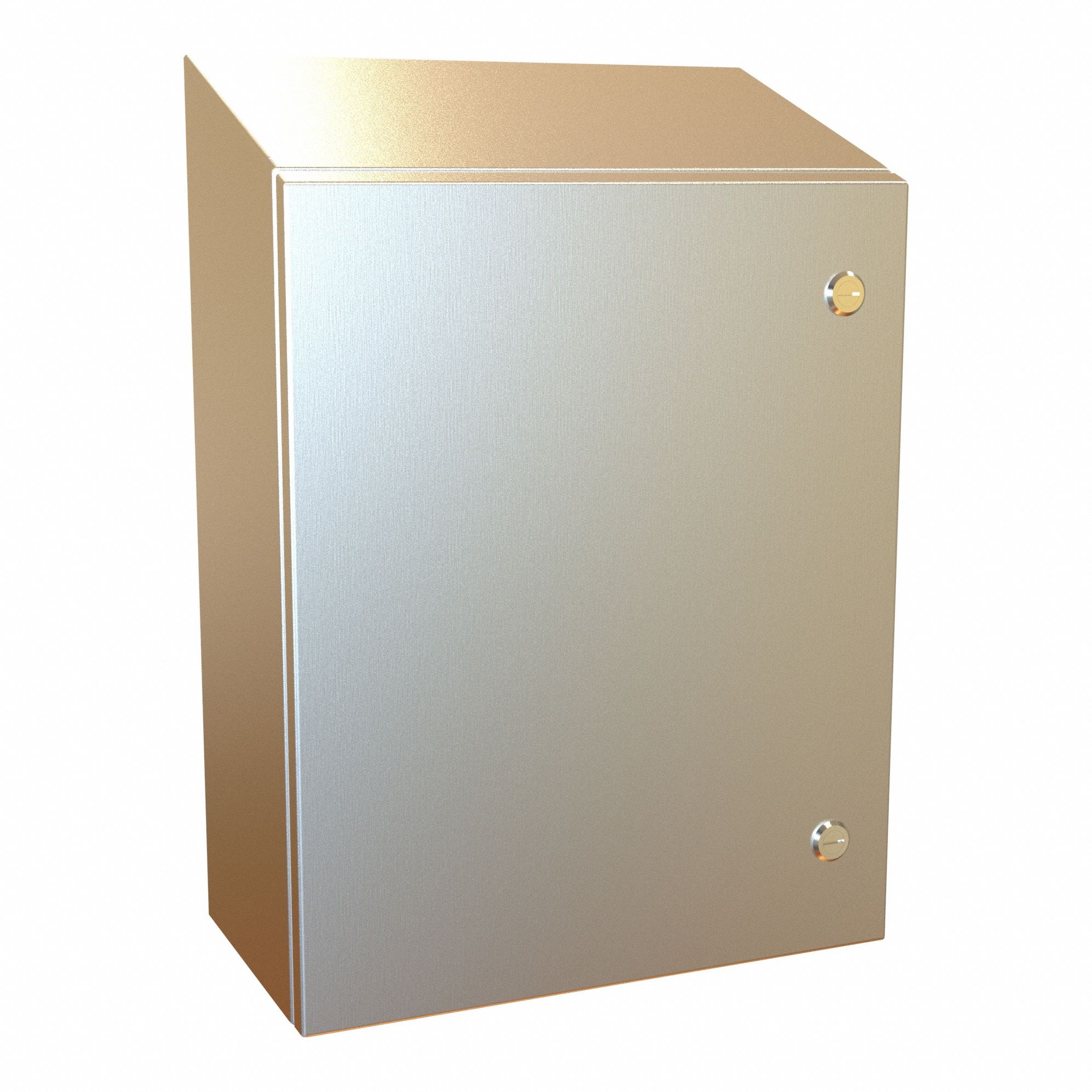 Electrical Enclosure: 304 Stainless Steel, 20 in x 16 in x 8 in, NEMA 12/13/3R/4/4X, Hinged