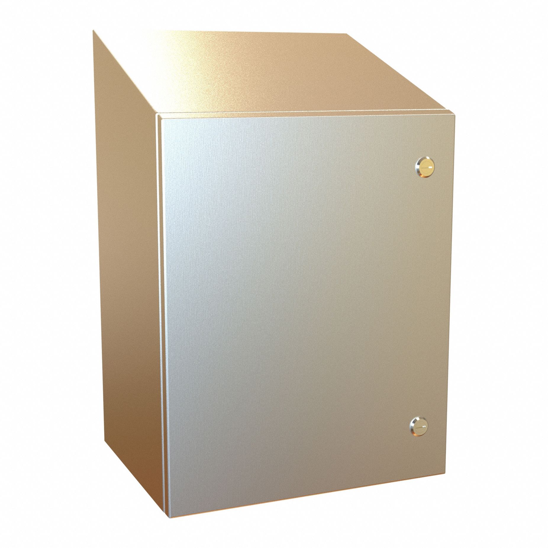 Electrical Enclosure: 304 Stainless Steel, 20 in x 16 in x 12 in, NEMA 12/13/3R/4/4X, Hinged
