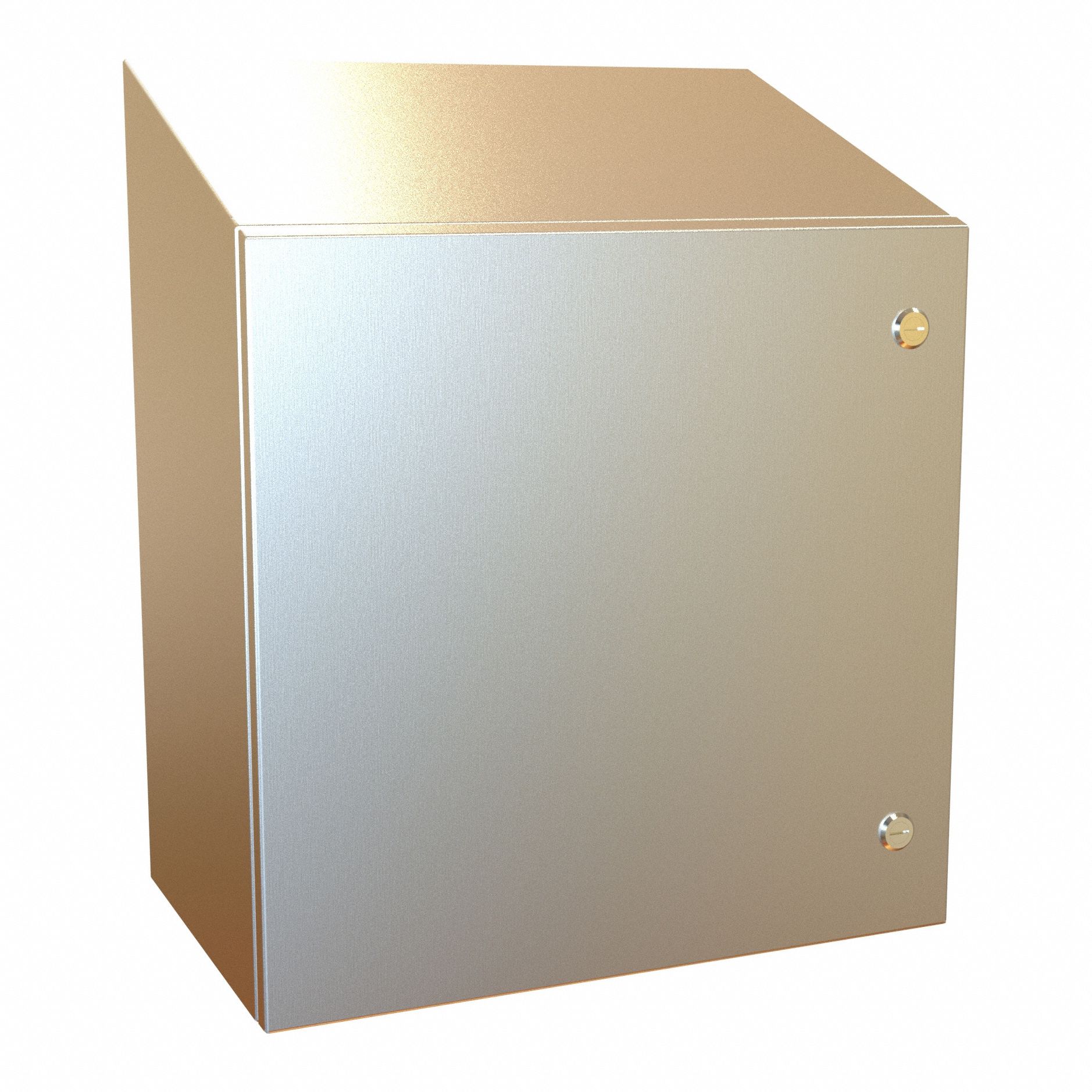 Electrical Enclosure: 304 Stainless Steel, 20 in x 20 in x 12 in, NEMA 12/13/3R/4/4X, Hinged