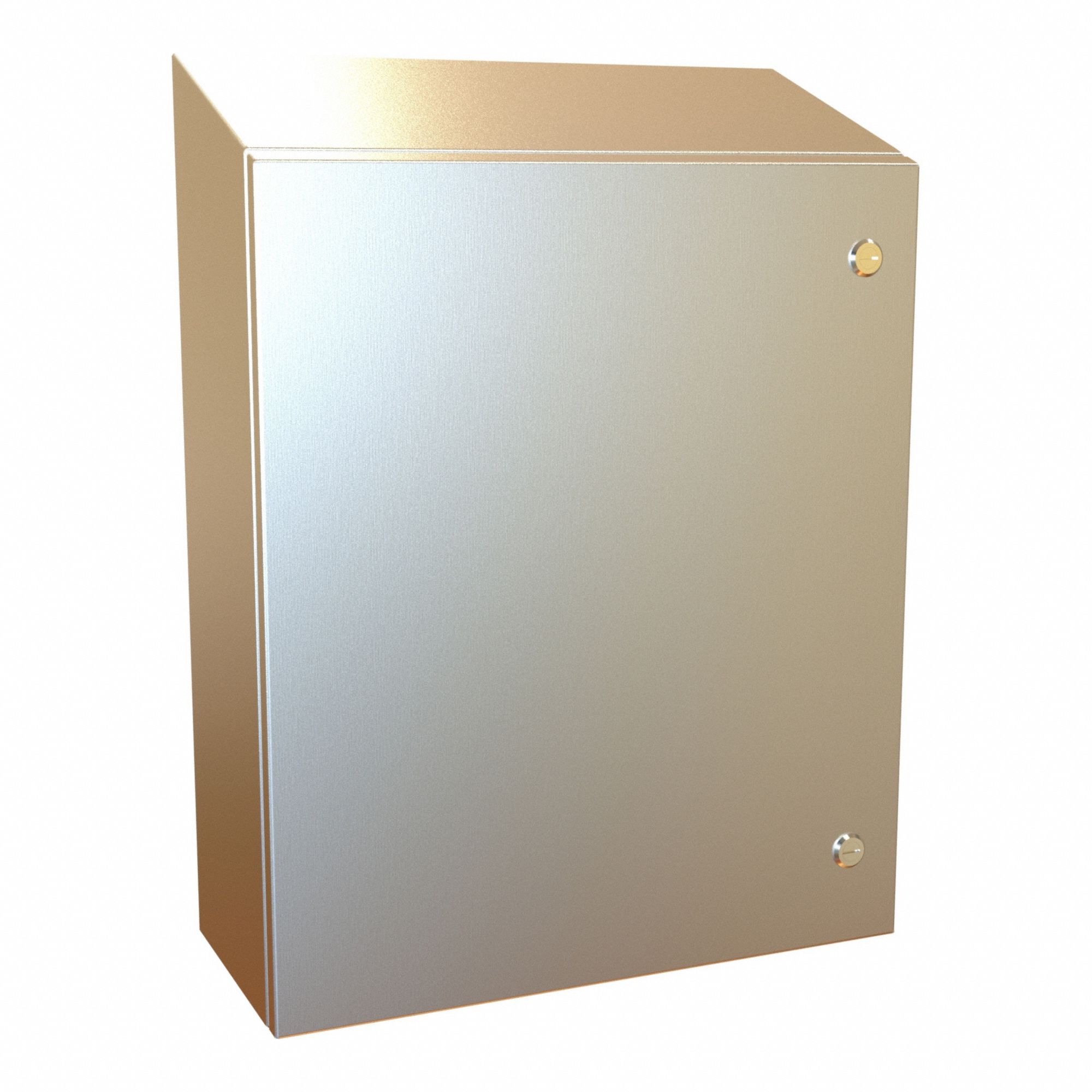 Electrical Enclosure: 304 Stainless Steel, 24 in x 20 in x 8 in, NEMA 12/13/3R/4/4X, Hinged