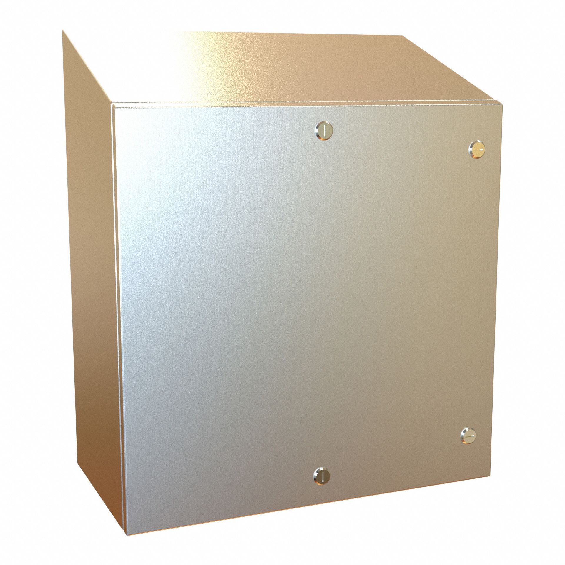 Electrical Enclosure: 304 Stainless Steel, 24 in x 24 in x 12 in, NEMA 12/13/3R/4/4X, Hinged