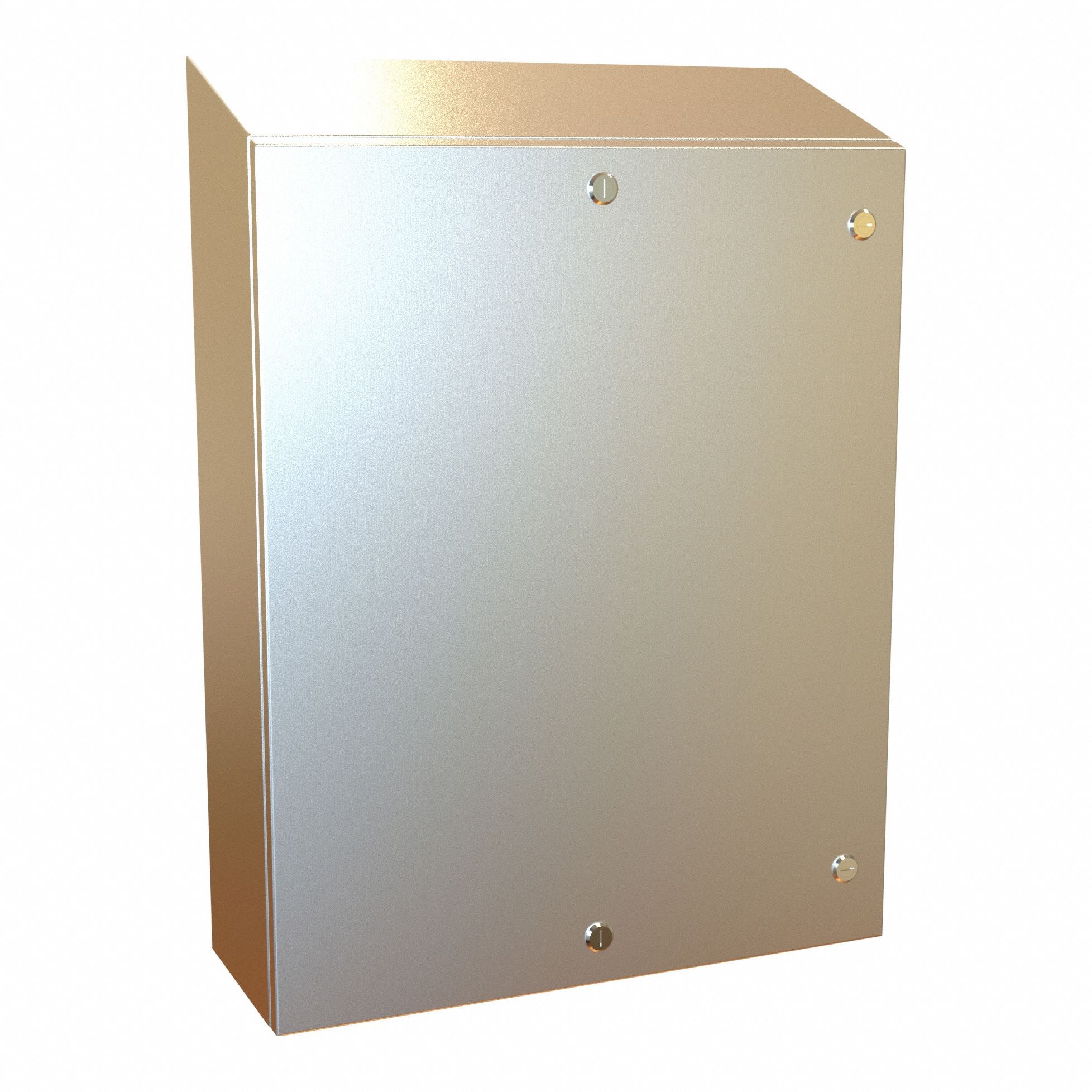 Electrical Enclosure: 304 Stainless Steel, 30 in x 24 in x 8 in, NEMA 12/13/3R/4/4X, Hinged