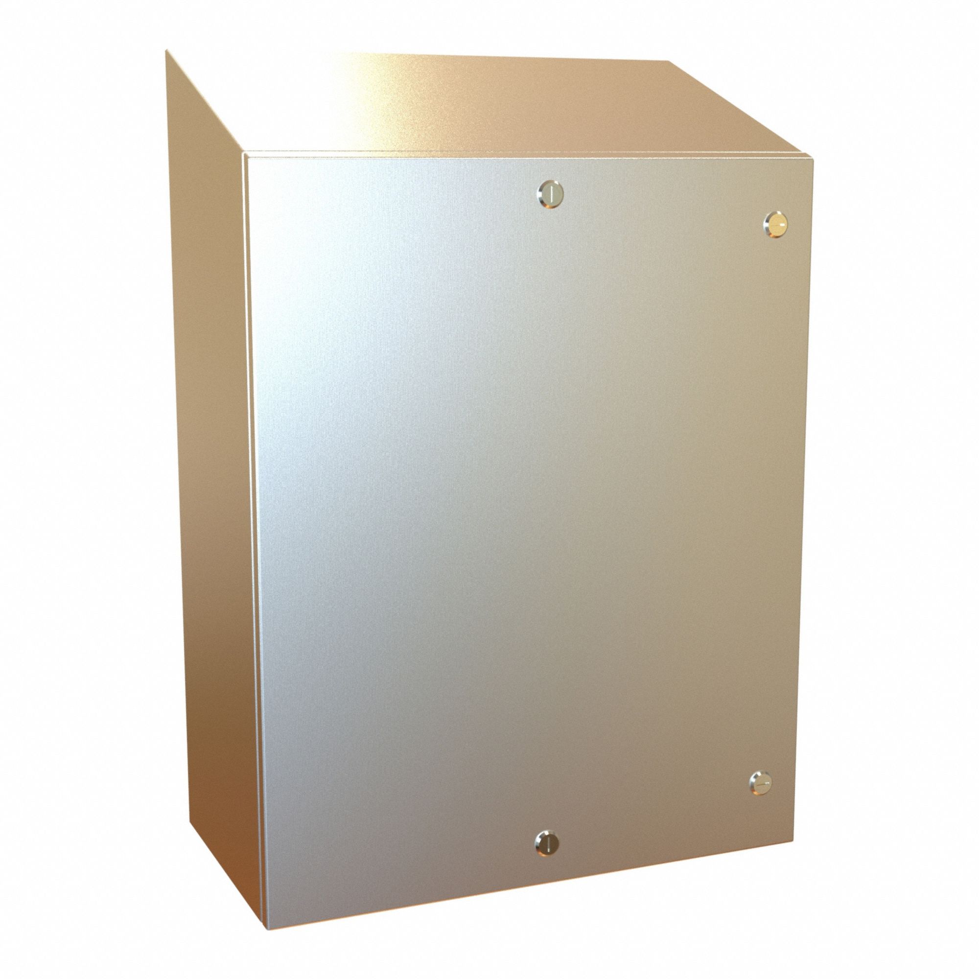 Electrical Enclosure: 304 Stainless Steel, 30 in x 24 in x 12 in, NEMA 12/13/3R/4/4X, Hinged