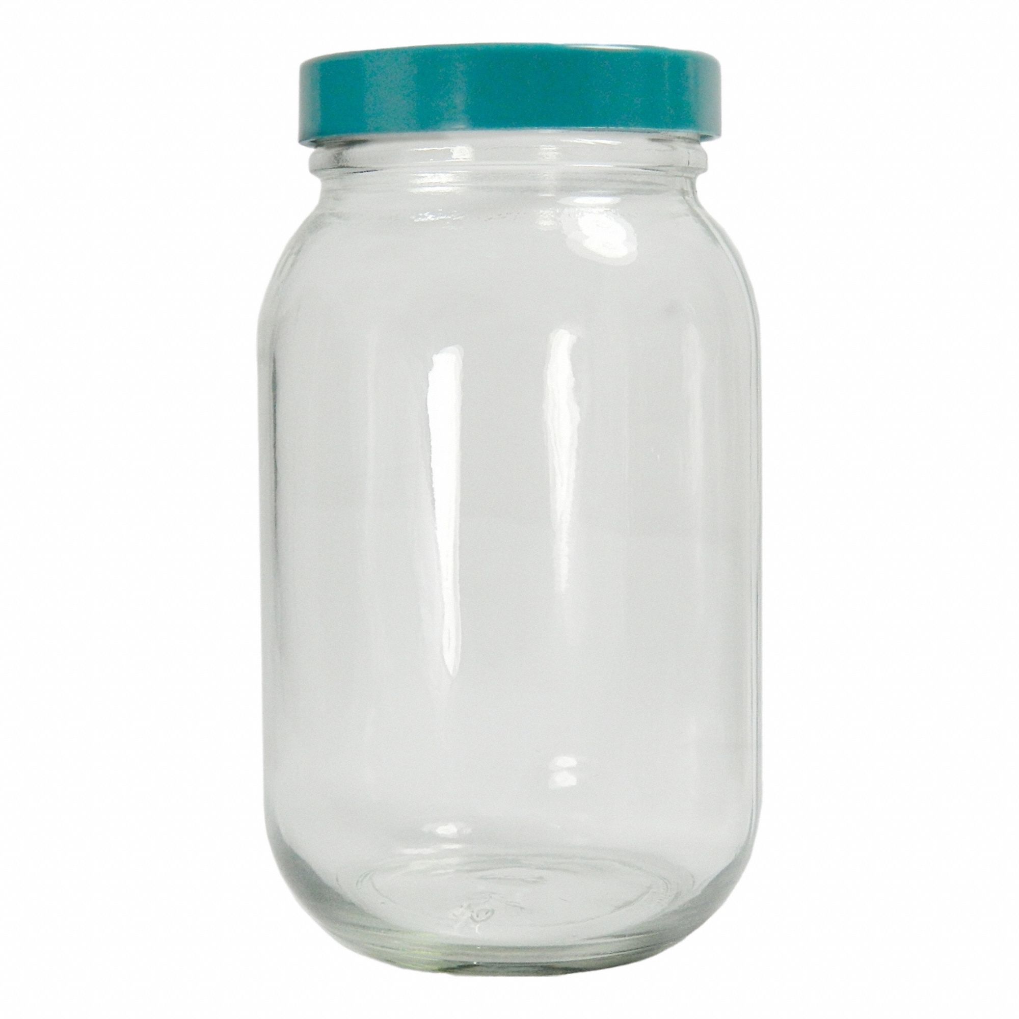 Bottle: Glass, 480 mL Capacity - mL, 16 fl oz Capacity - oz, Clear, Std Wide Mouth, 79 mm Body Dia