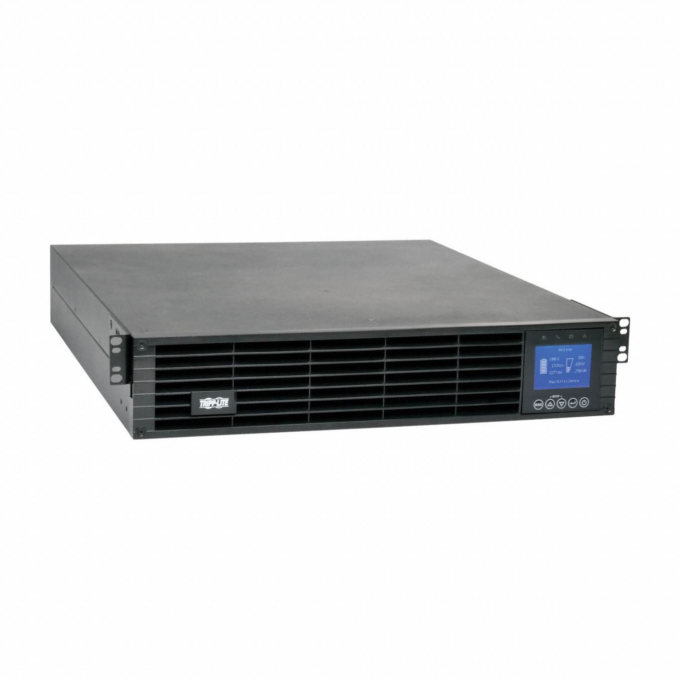EATON TRIPP LITE UPS: Single Phase, 1,000 VA Power Rating, 200 V_208 V_220 V_230 V_240 V Output, C14 (MPN SUINT1000LCD2UN). Key specifications — attr1044766: Single; attr1044781: Online Double Conversion; attr232986: EATON TRIPP LITE.