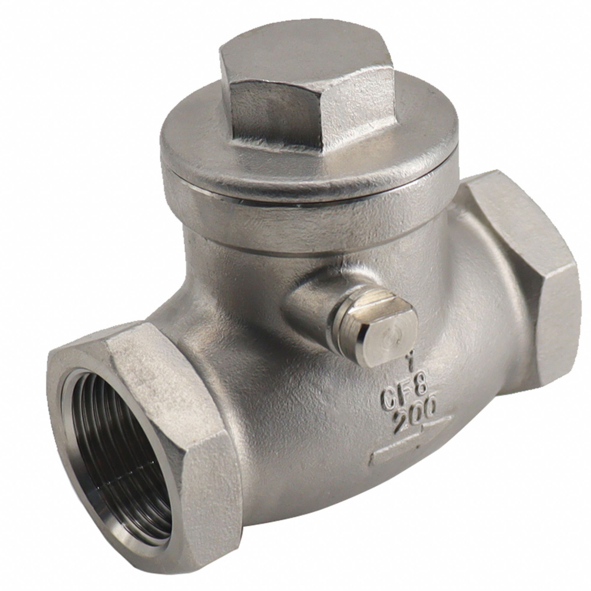 CHECK VALVE, SWING, INLINE VALVE BODY, ¾ IN PIPE, FNPT X FNPT, -20 °  F TO 356 °  F