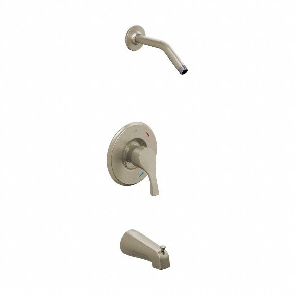 Tub and Shower Faucet: T58913, 1.75 gpm Fixed Showerhead Flow Rate, Nickel