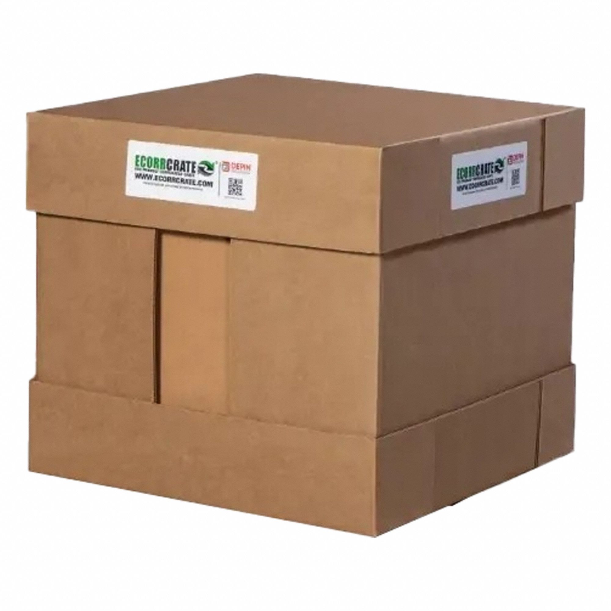 Shipping Crate: 18 in x 18 in x 18 in, 14 1/2 in x 17 in x 14 1/2 in, 1 in Wall Thick, 2-Way, 5 PK