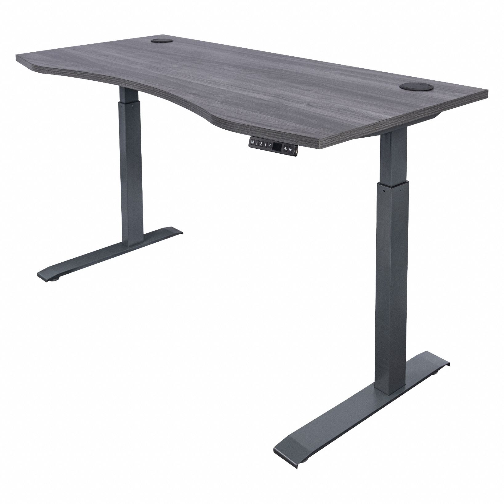 MOTIONWISE, Manager, Dove Gray, Electric SitStand Desk 437L51SDD60G Grainger