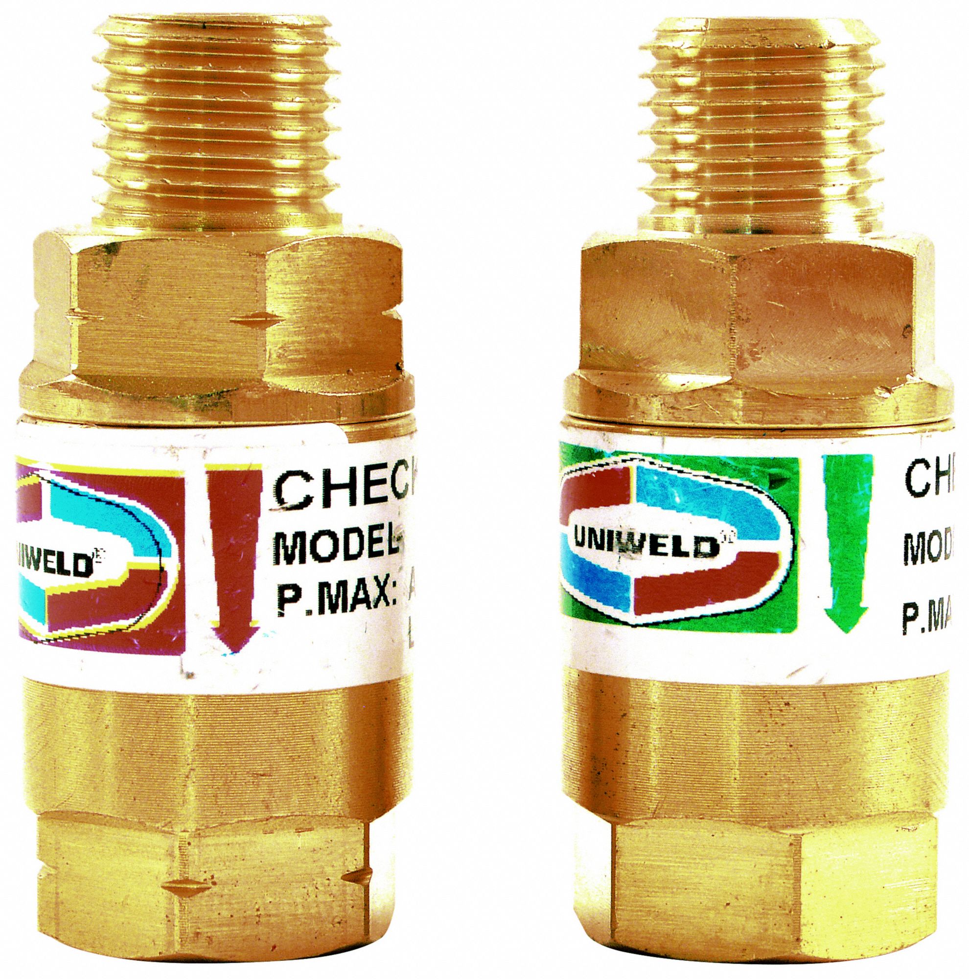 UNIWELD, Torch Mount, 3/8"24, Torch Check Valve Set 5KH47TCVA