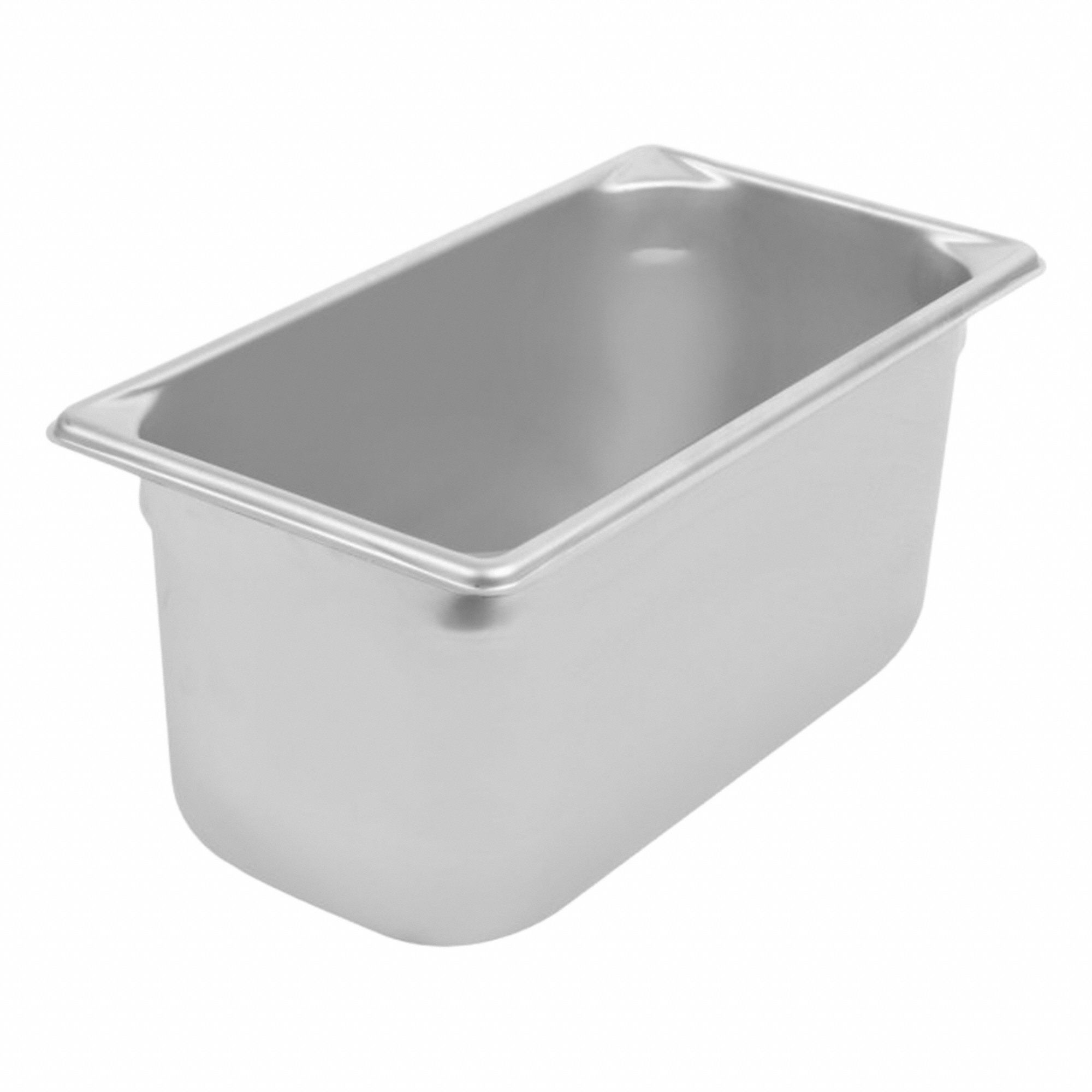 Steam Table Pan: Third Size, Rectangular, 22 ga Gauge, 6.1 qt Capacity, NSF Certified