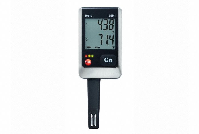 Data Logger: 0%to 100% Relative Humidity Measured, -4°F to 131°F, -20°C to 55°C, Included, USB