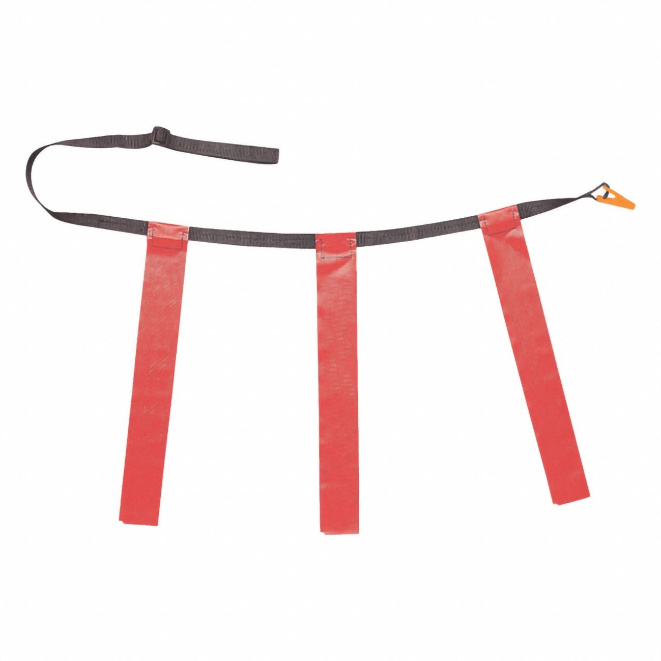 Flag Football Kit: Red, 39 in For Waist Size - Max, Clip, 15 in Lg, 3 Flags