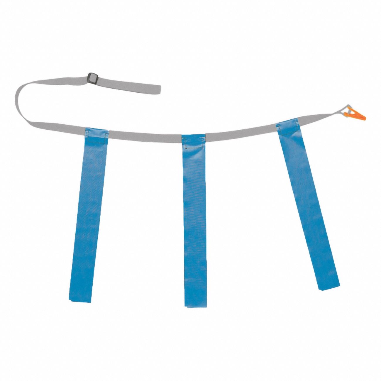 Flag Football Kit: Royal Blue, 50 in For Waist Size - Max, Clip, 15 in Lg, 3 Flags