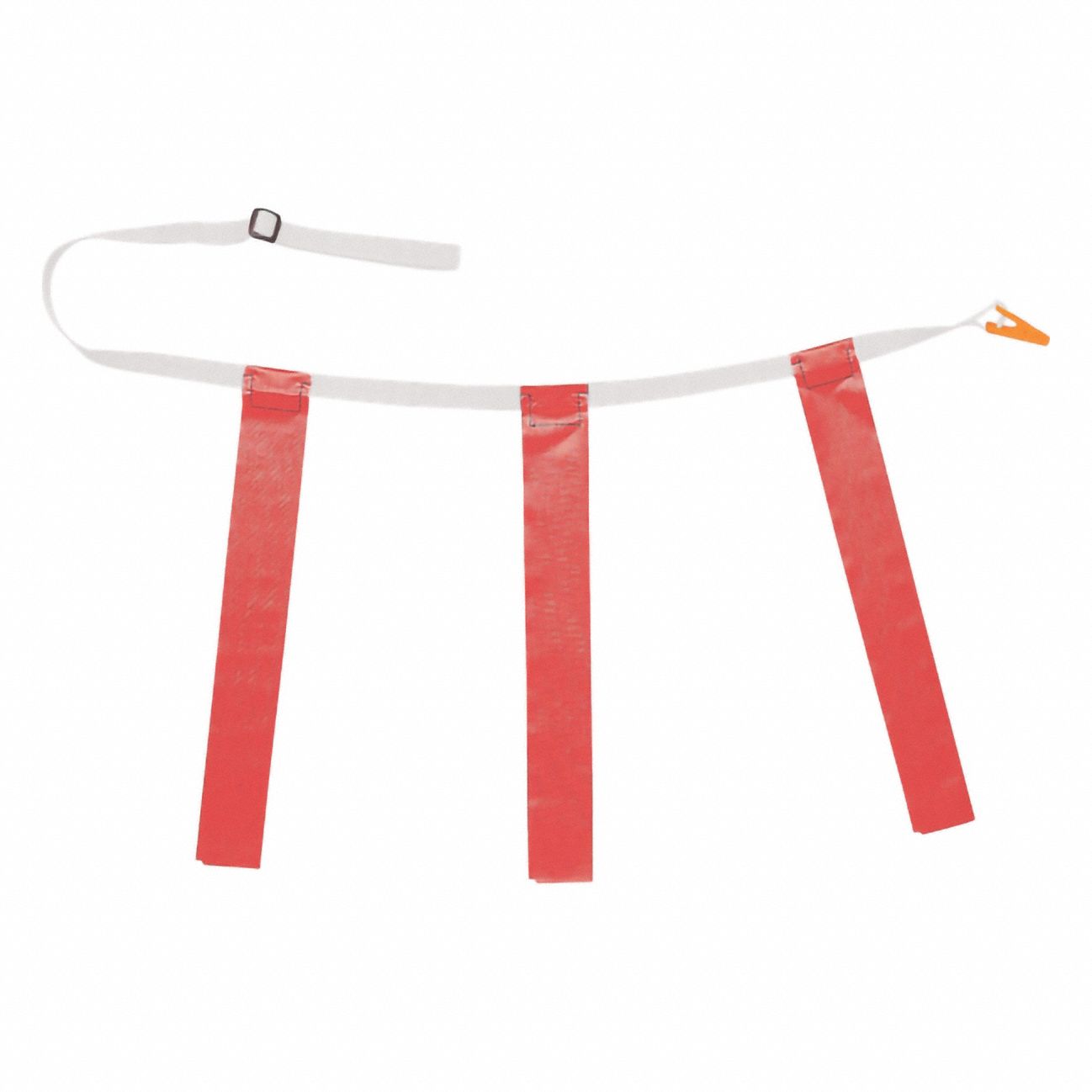 Flag Football Kit: Red, 31 in For Waist Size - Max, Clip, 13 in Lg, 3 Flags