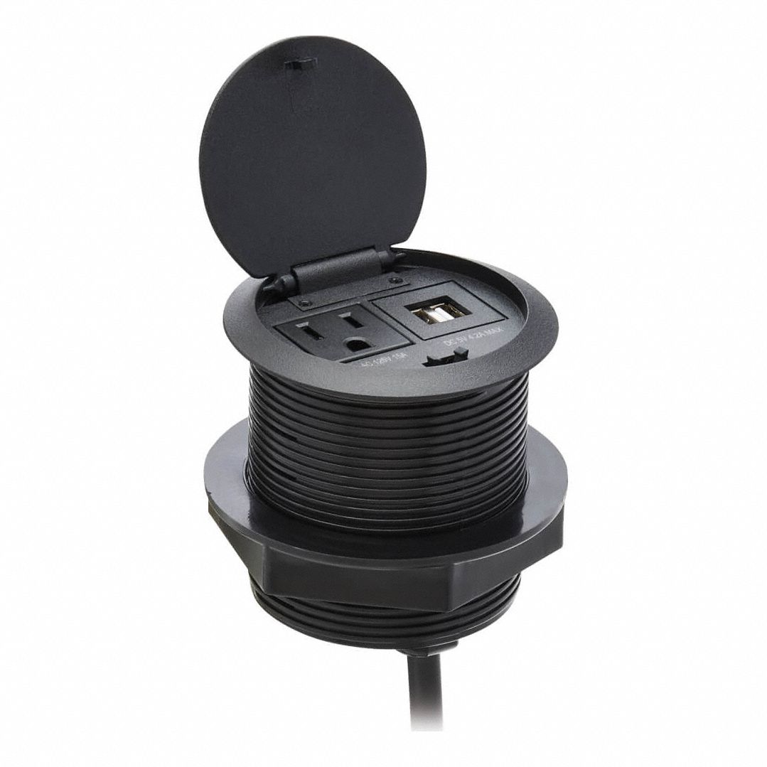 Surge Protector: 1 Outlets, NEMA 5-15R, NEMA 5-15P, 10 ft Cord Lg, 1, 000 Rated Joules