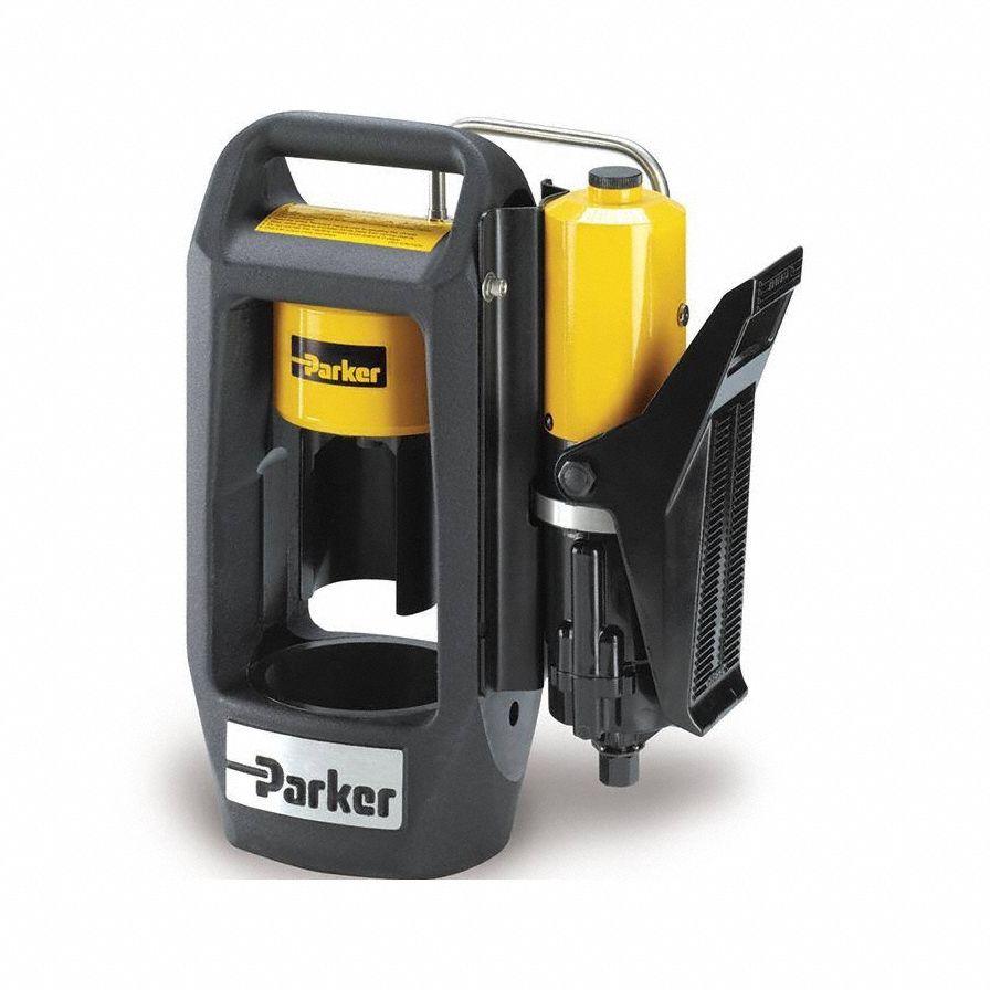 Hydraulic Hose Crimping Machine: 3/4 in Max, Hydraulic-Powered, 60 psi, Bench Mount